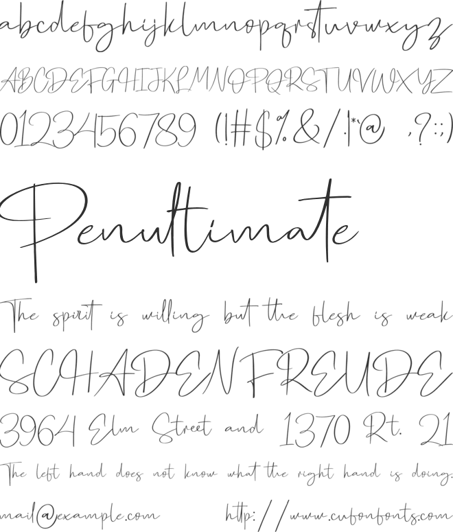 Phitagate font preview