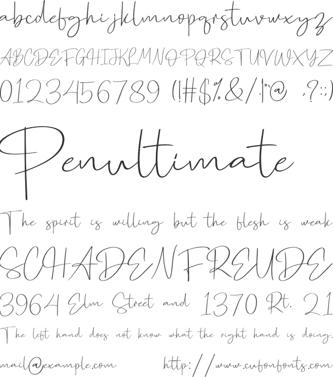 Phitagate font preview