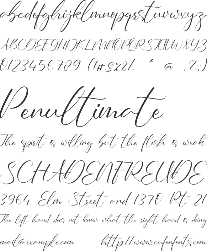 NatalieSutherland font preview