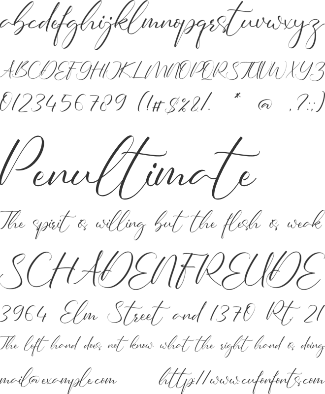 NatalieSutherland font preview