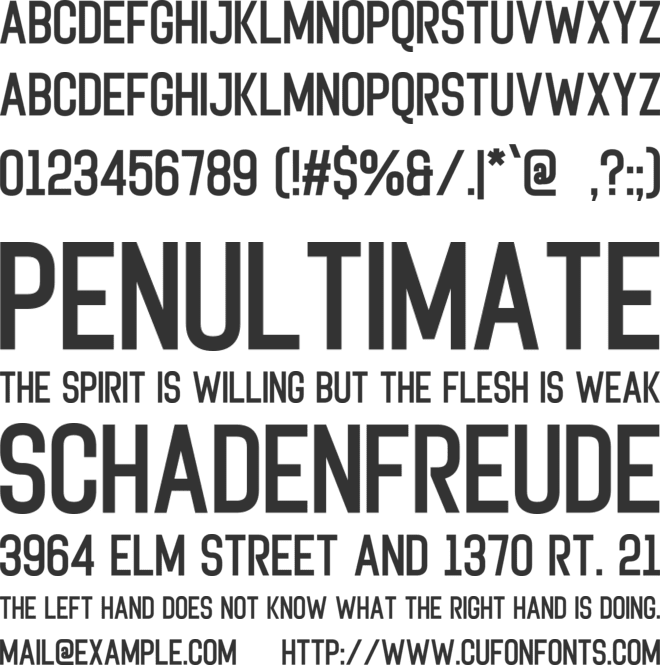 Korteque font preview