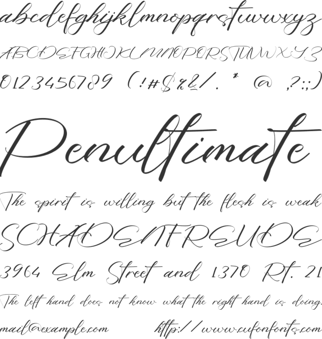 Sabrina Makenna font preview