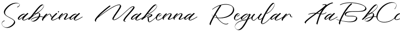 Sabrina Makenna Regular font