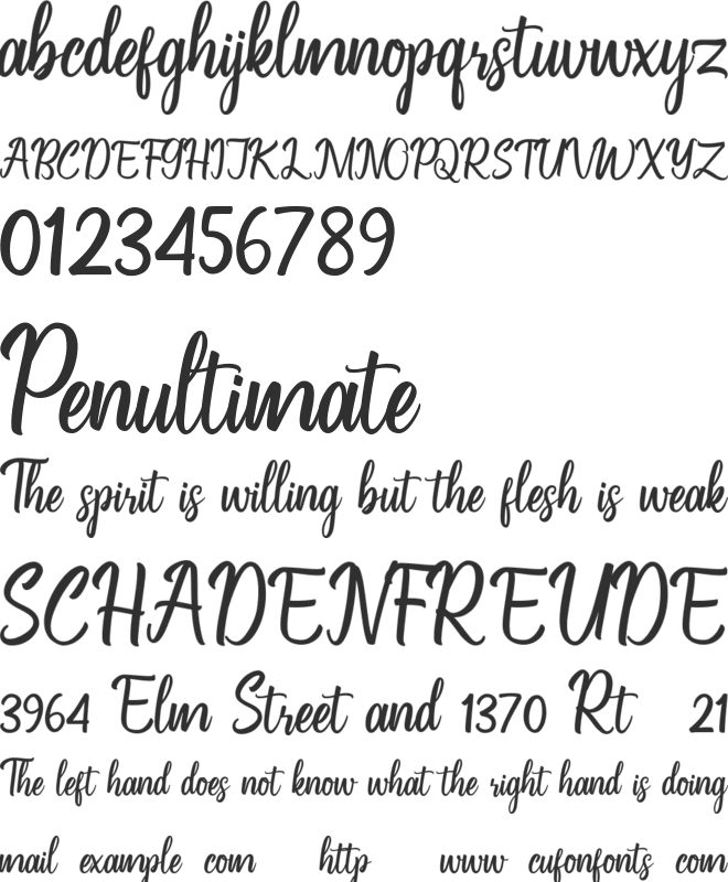 Feelgoodnes_demo font preview