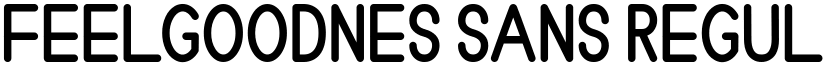 Feelgoodnes sans Regular font