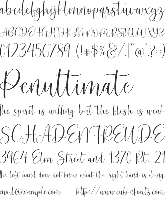 Hernitta - Personal Use font preview
