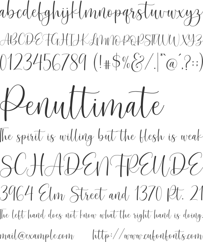 Hernitta - Personal Use font preview