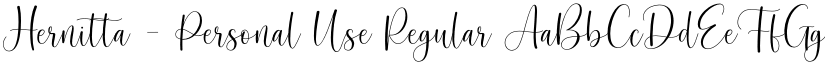 Hernitta - Personal Use Regular font