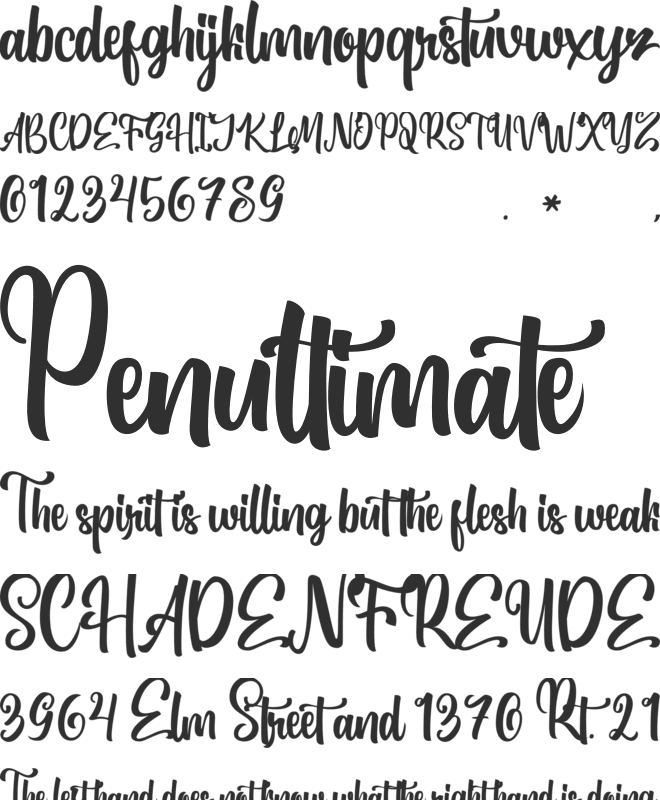 AntharisDemo font preview