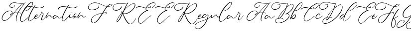 Alternation FREE Regular font