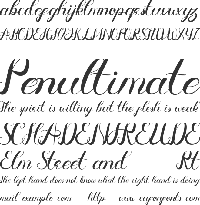 Aldira Demo font preview