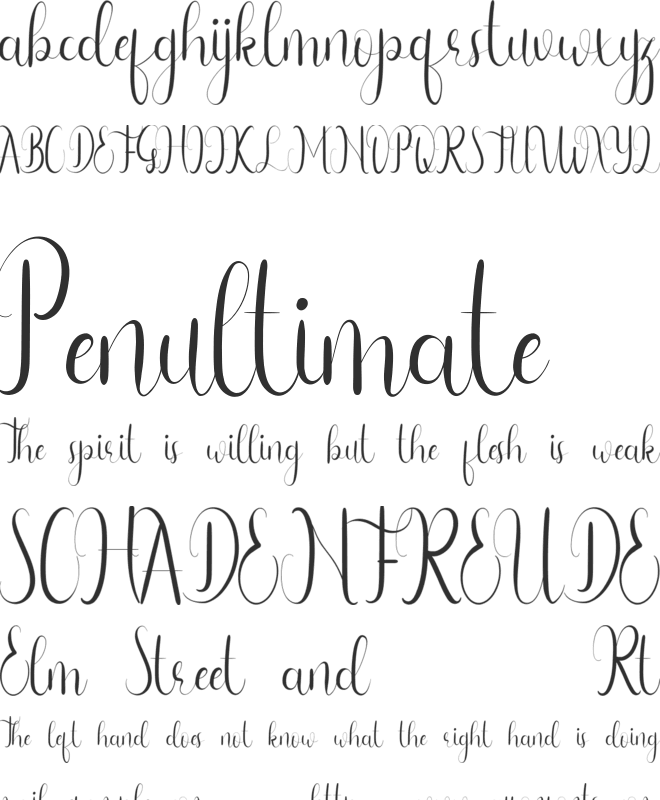 Infinity Gown Demo font preview