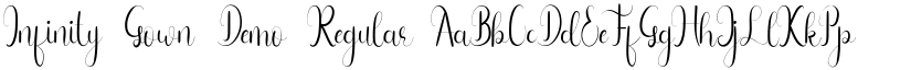 Infinity Gown Demo Regular font
