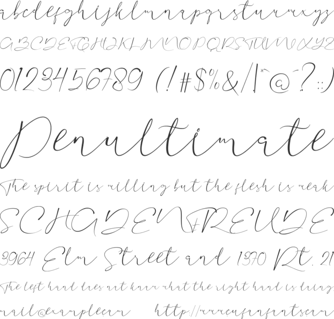 Aullia DEMO font preview
