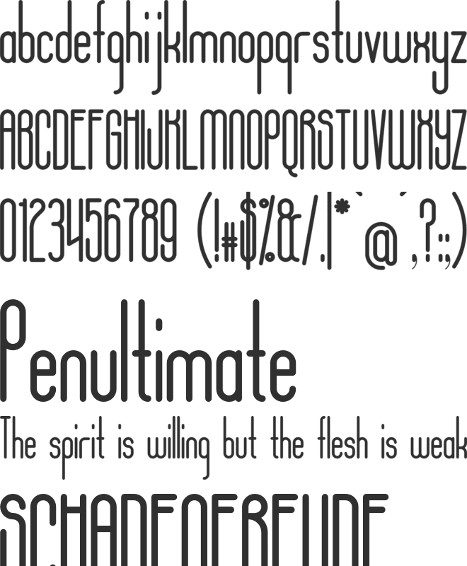 Aposiopesis Condensed font preview