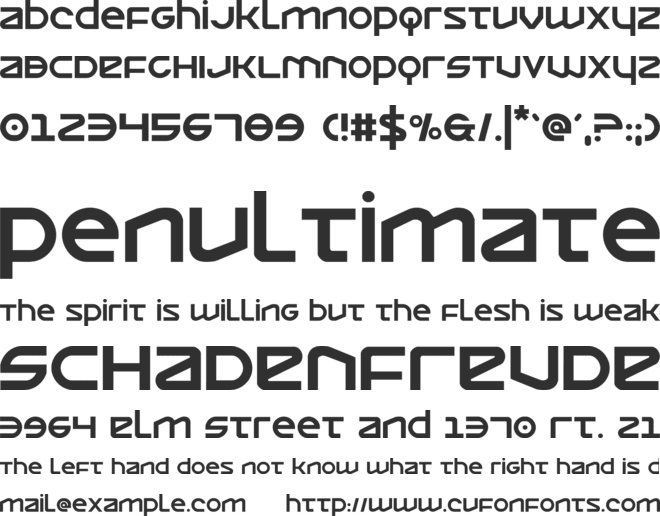 Opilio font preview
