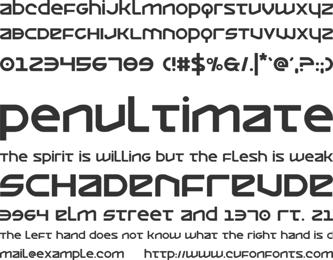 Opilio font preview