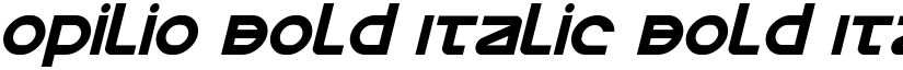 Opilio Bold Italic Bold Italic font