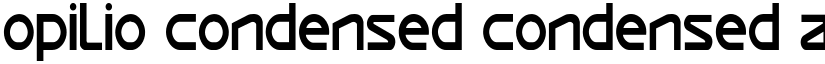 Opilio Condensed Condensed font