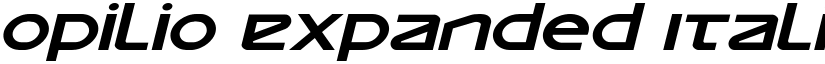 Opilio Expanded Italic Expanded Italic font
