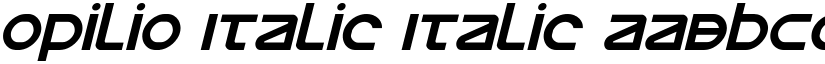 Opilio Italic Italic font