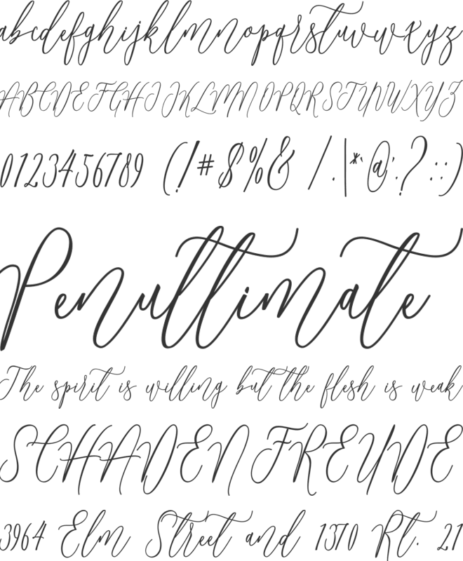 Memories font preview