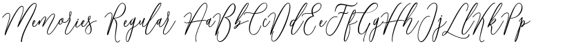 Memories Regular font
