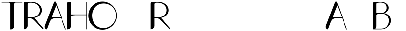 TRAHO2 Regular font