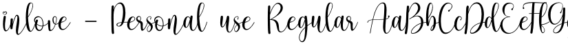 inlove - Personal use Regular font