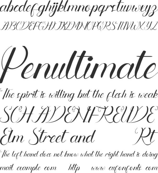Woolymood Demo font preview