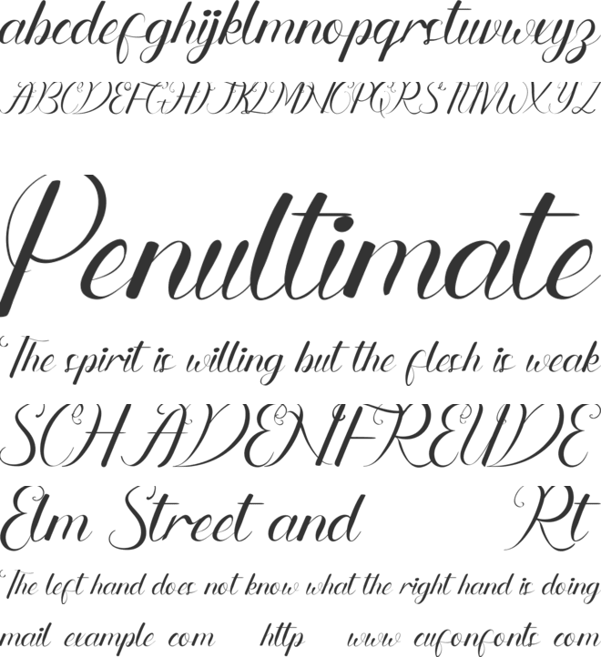 Woolymood Demo font preview