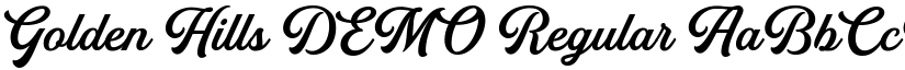 Golden Hills DEMO Regular font