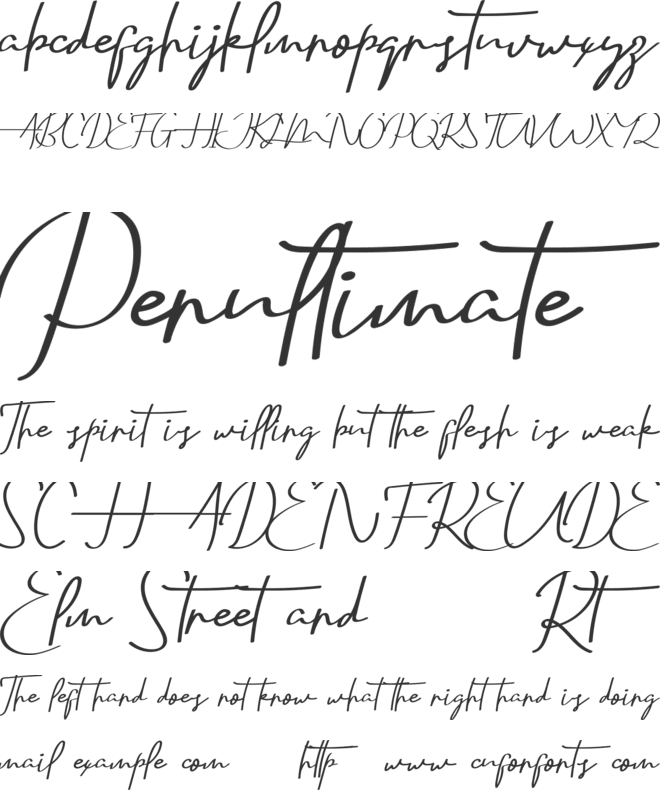 Eathelyn Demo font preview