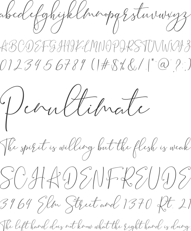 Brooke Smith Script font preview