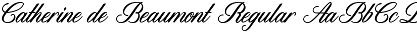 Catherine de Beaumont Regular font