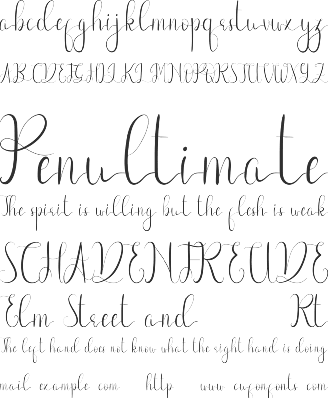 First Heart Demo font preview