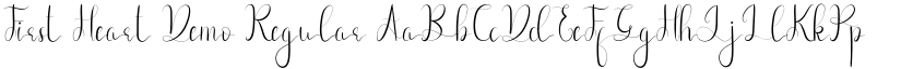 First Heart Demo font download