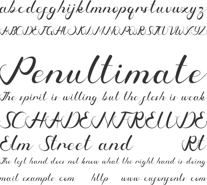 Bardlove Demo font preview