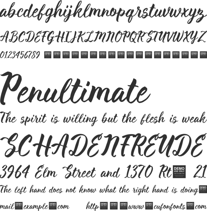 Ultra Smooth - Demo font preview