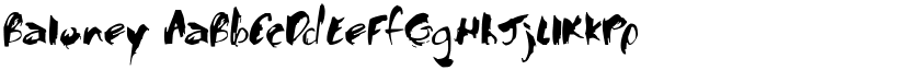 Baloney font