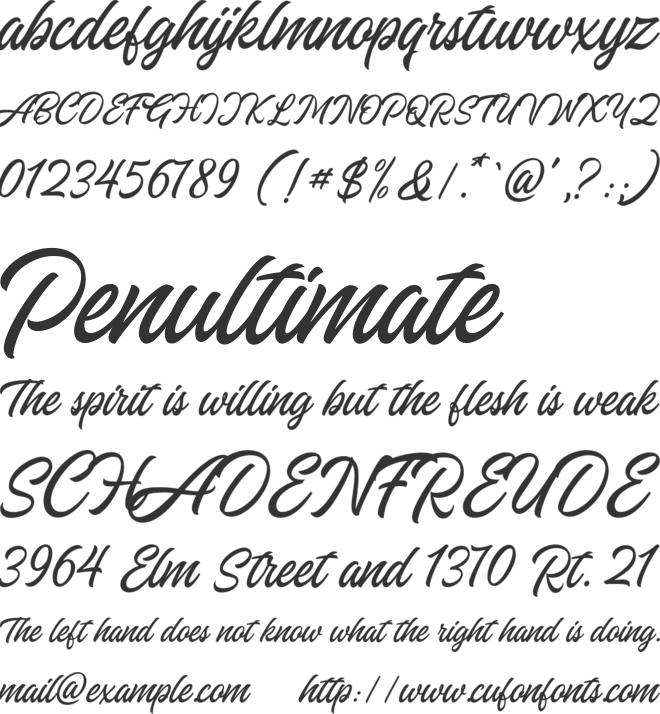 Sangharia font preview