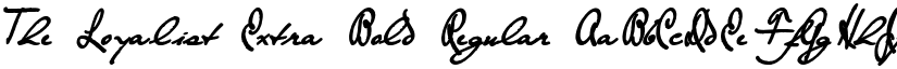 The Loyalist Extra Bold Regular font