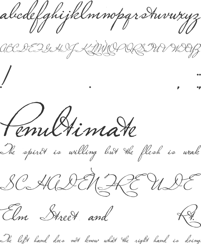 Plaster of Paris font preview