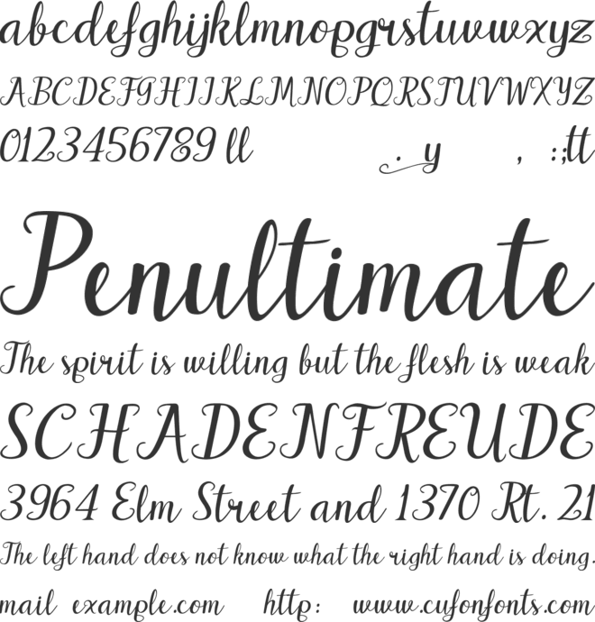Hello Patty font preview
