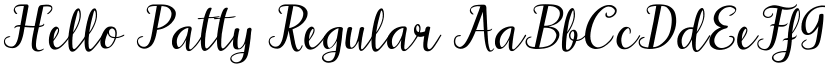 Hello Patty Regular font