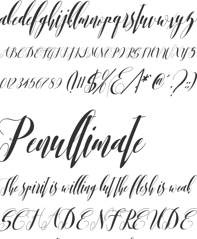 Romantis momen font preview