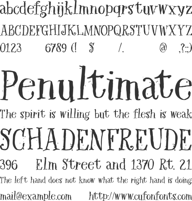DK Hexenhammer font preview