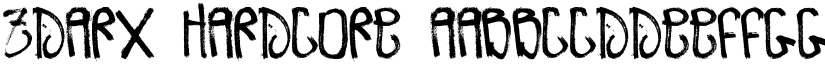 Zdarx Hardcore font