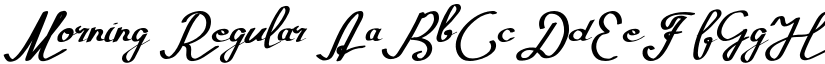 Morning Regular font