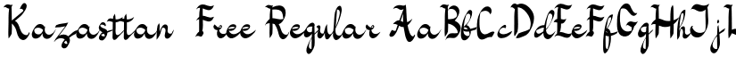 Kazasttan-Free Regular font